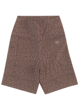 Malwee - Shorts Justo Malha Uv Marrom - MALWEE