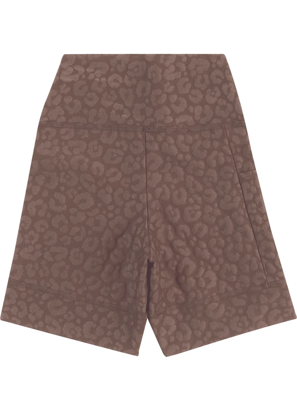 Malwee - Shorts Justo Malha Uv Marrom 2