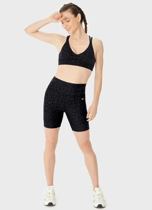 Malwee - Shorts Justo Malha Uv Preto - MALWEE