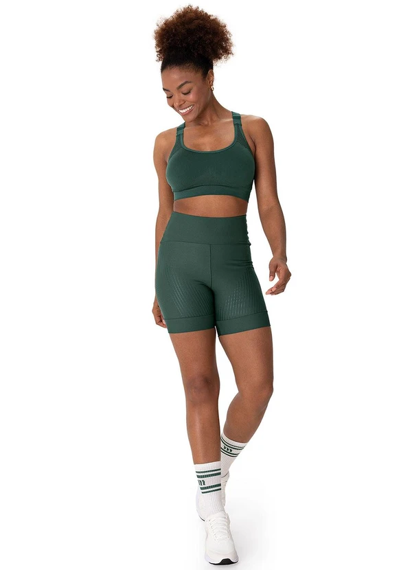 Malwee - Shorts Justo Uv com Estampa Active Verde 2