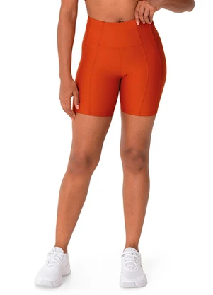 Malwee - Shorts Justo Uv com Recorte Active Terracota - MALWEE
