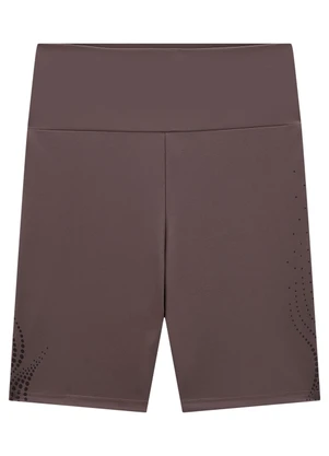 Enfim - Shorts Marrom Justo Dry Estampa Lateral - ENFIM