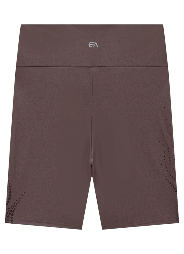 Enfim - Shorts Marrom Justo Dry Estampa Lateral 2