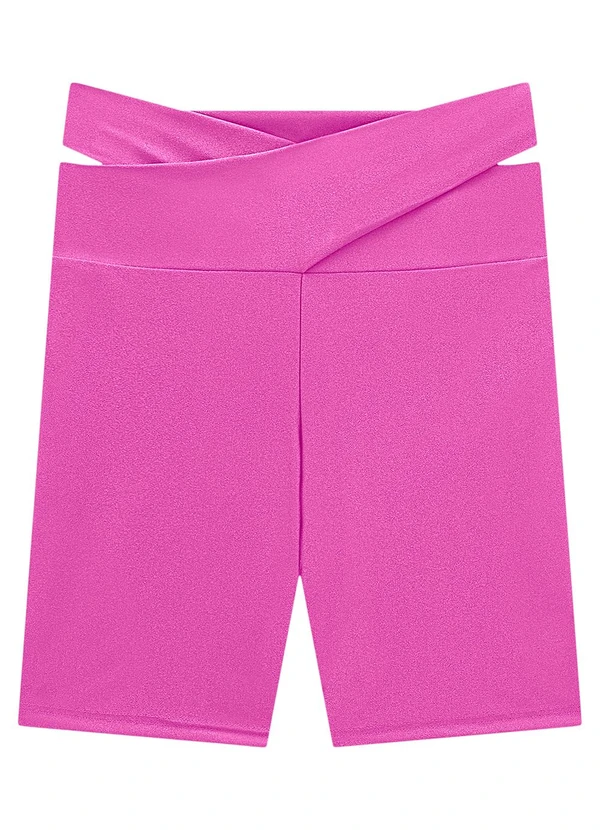 Enfim - Shorts Orquídea Justo Cut Out Malha Uv