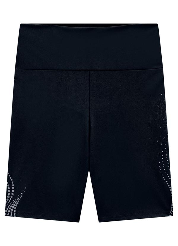 Enfim - Shorts Preto Justo Dry Estampa Lateral