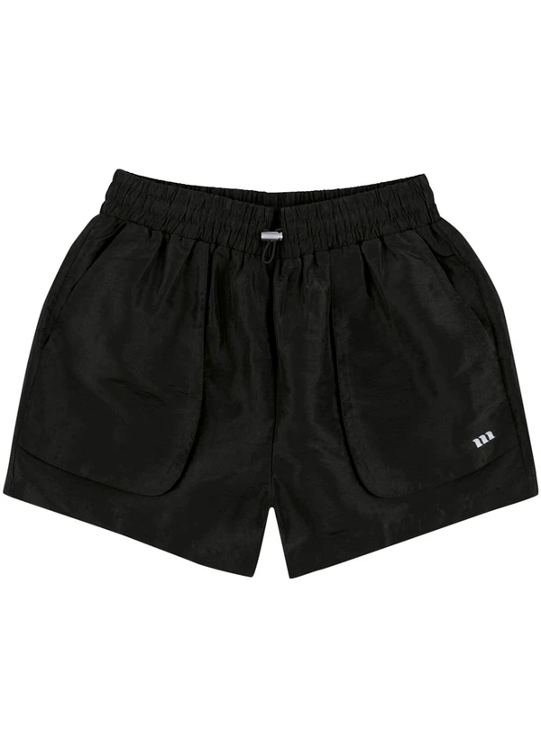 Malwee - Shorts Reto com Bolso Preto