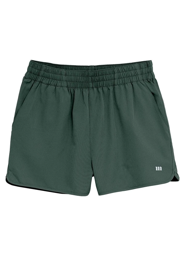 Malwee - Shorts Runner Bolso Active Verde Petróleo