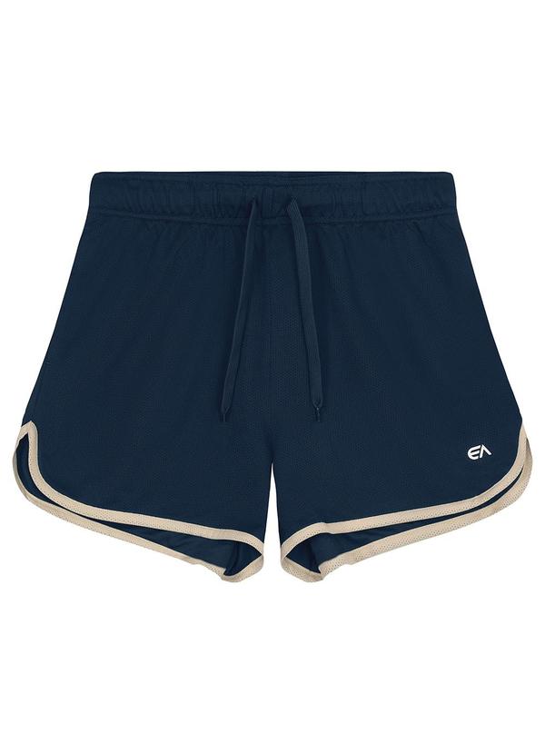 Enfim - Shorts Runner com Bolso Azul Marinho
