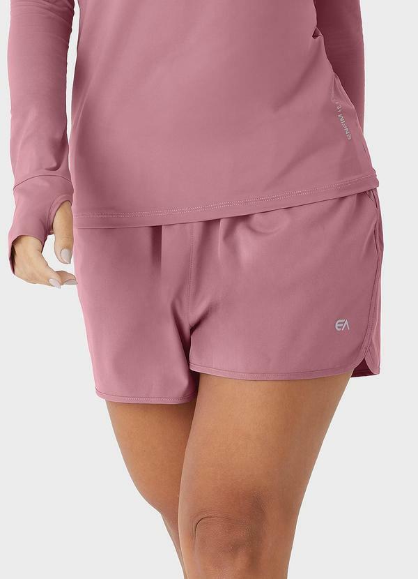 Enfim - Shorts Runner com Refletivo Active Rosê
