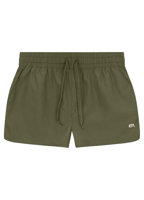 Enfim - Shorts Runner com Refletivo Active Verde Militar 3