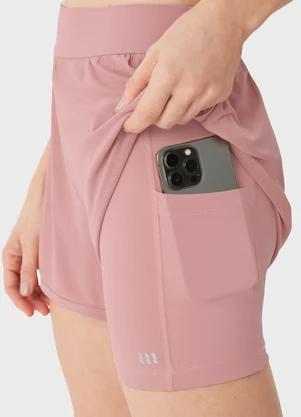 Malwee - Shorts Tule com Refletivo Rosa Claro - MALWEE