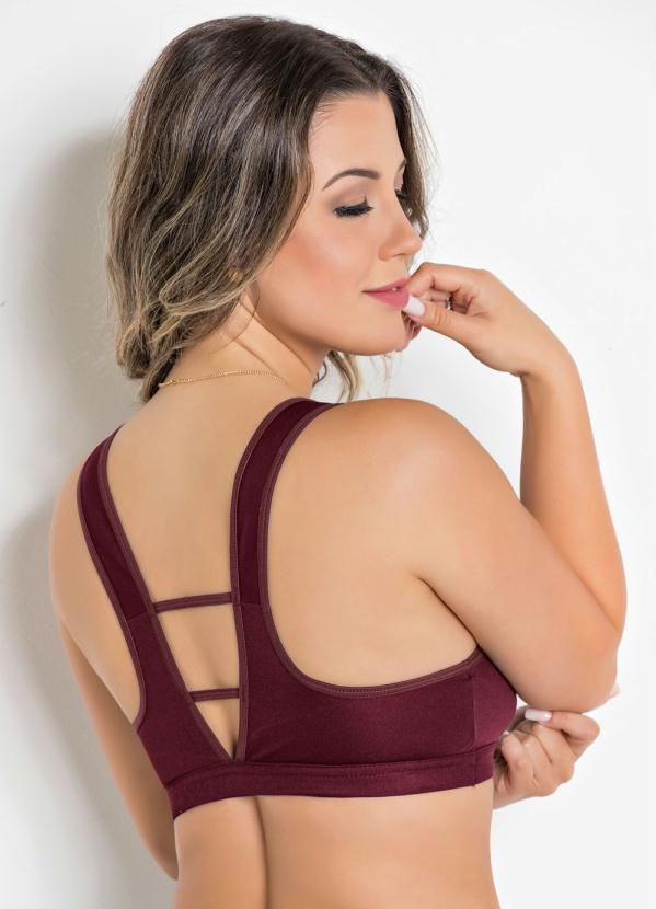 Alma Dolce - Sutiã Esportivo Bordô 2