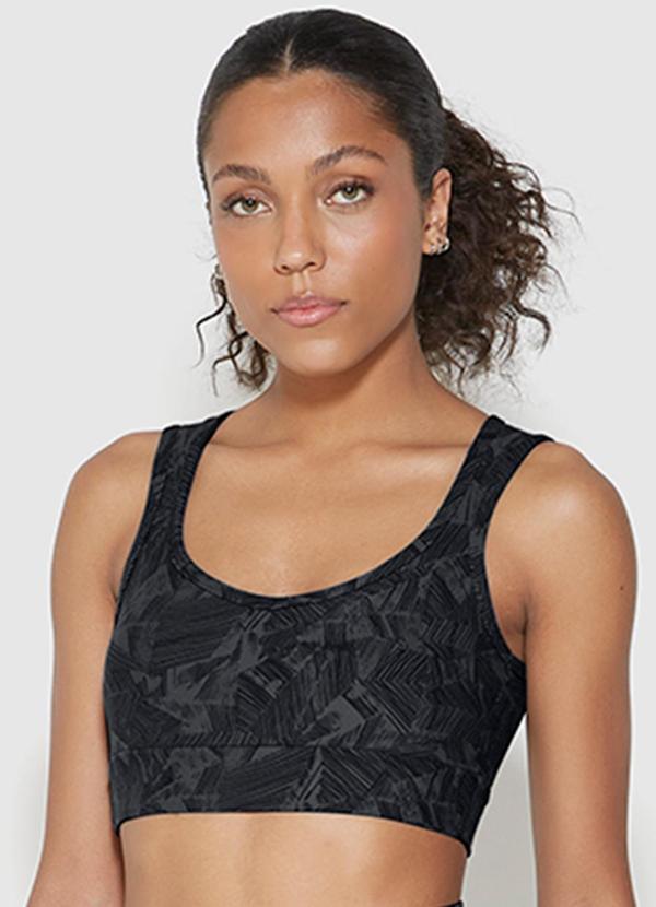 Enfim - Top Abstrato Co2 Active Preto