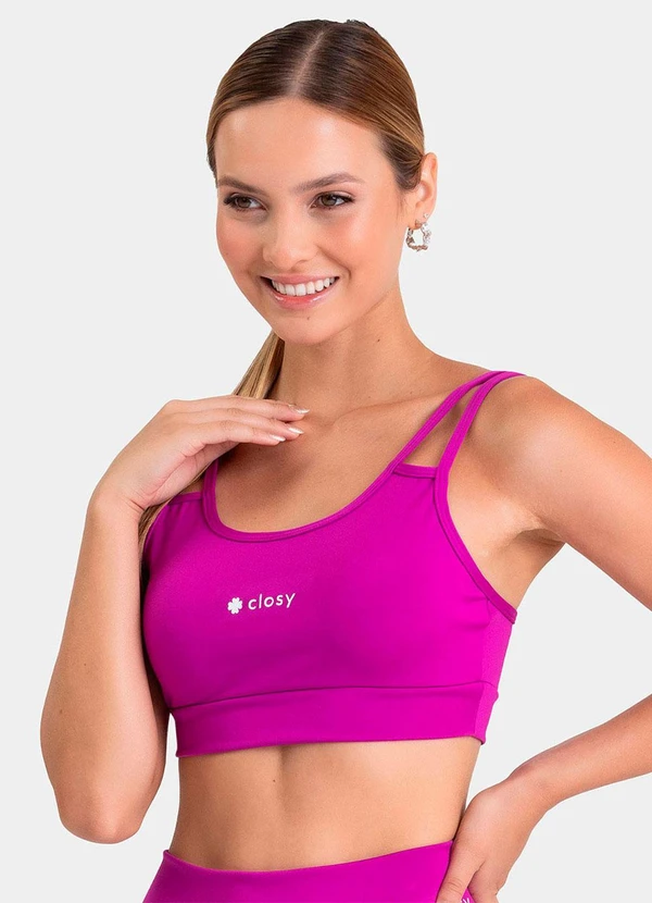 Closy - Top Alças Duplas Prisma Fúcsia 1