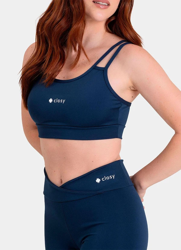 Closy - Top Alças Duplas Prisma Marinho 5