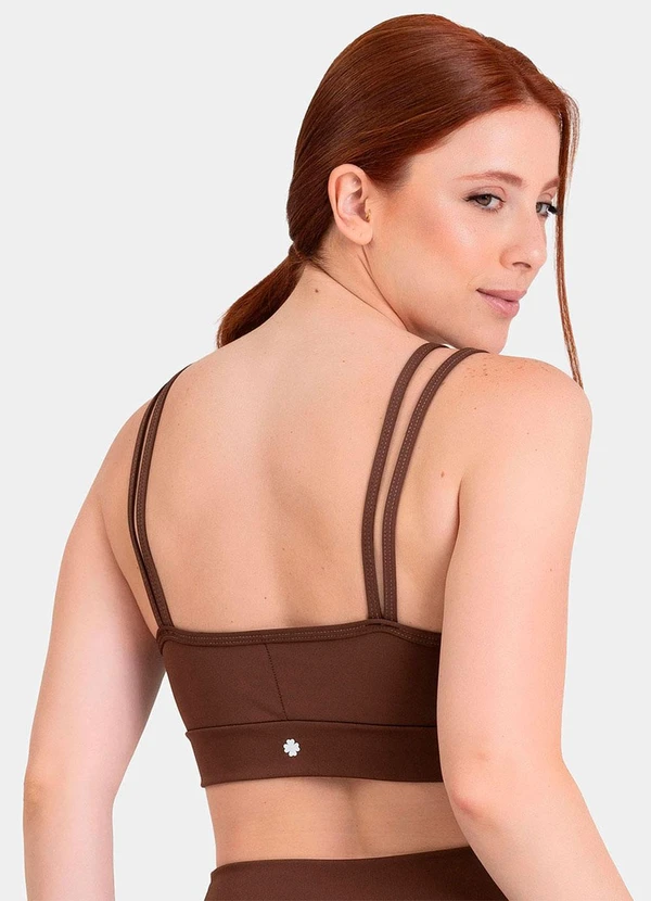 Closy - Top Alças Duplas Prisma Marrom 2