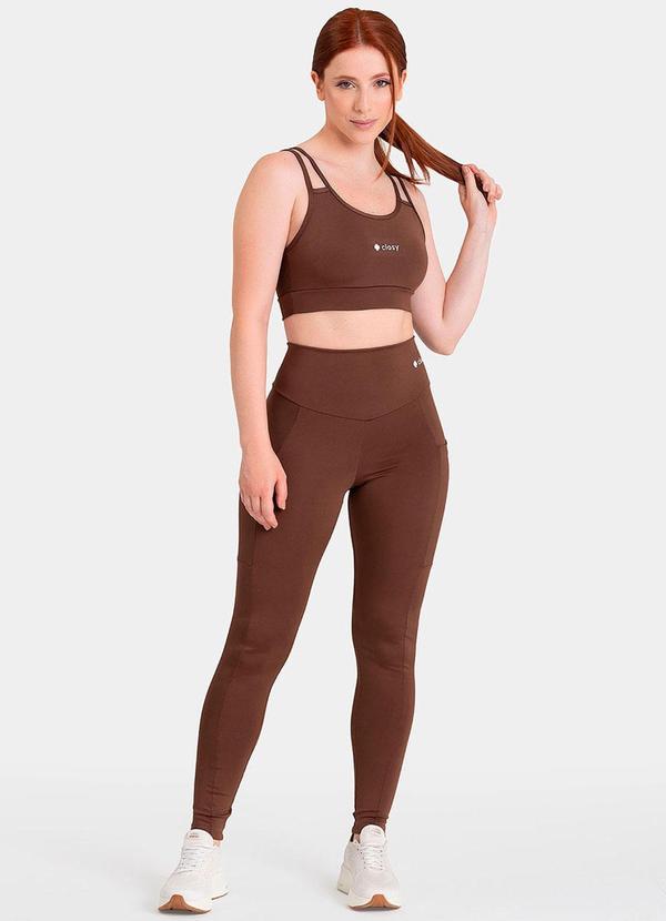 Closy - Top Alças Duplas Prisma Marrom 3