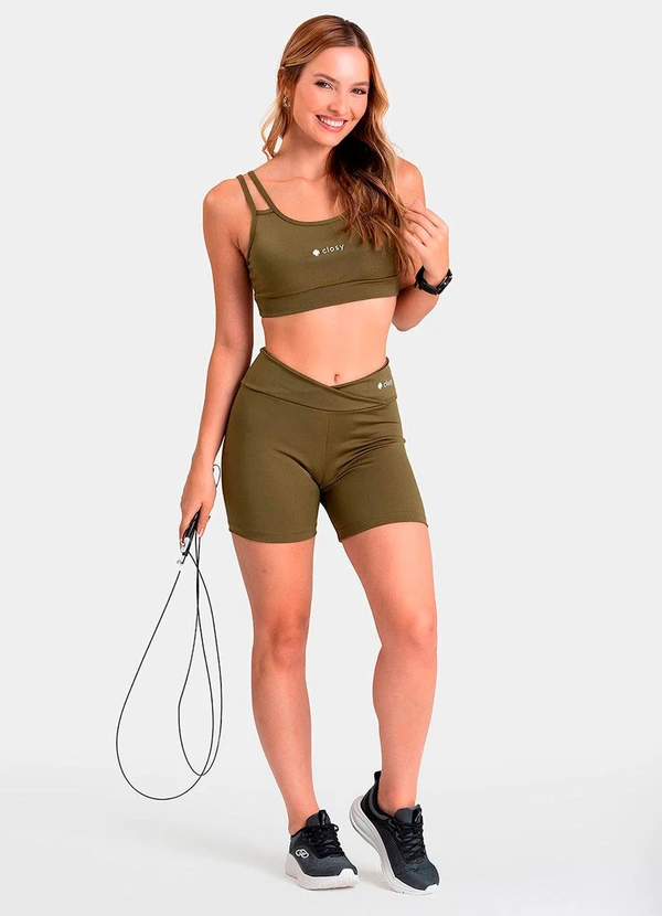 Closy - Top Alças Duplas Prisma Verde Escuro 4