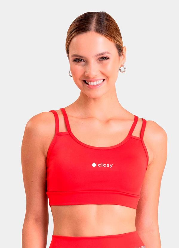 Closy - Top Alças Duplas Prisma Vermelho