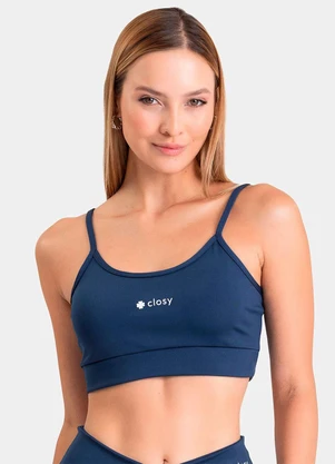 Closy - Top Alças Finas Energy Marinho - CLOSY