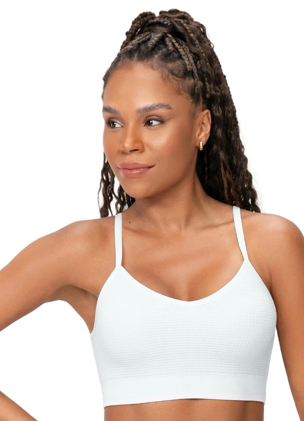 Zee Rucci - Top Alças Reguláveis Bojo Removível Off-White