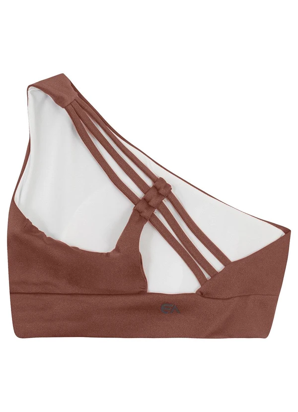 Enfim - Top Assimétrico Strappy Dry Active Marrom 5