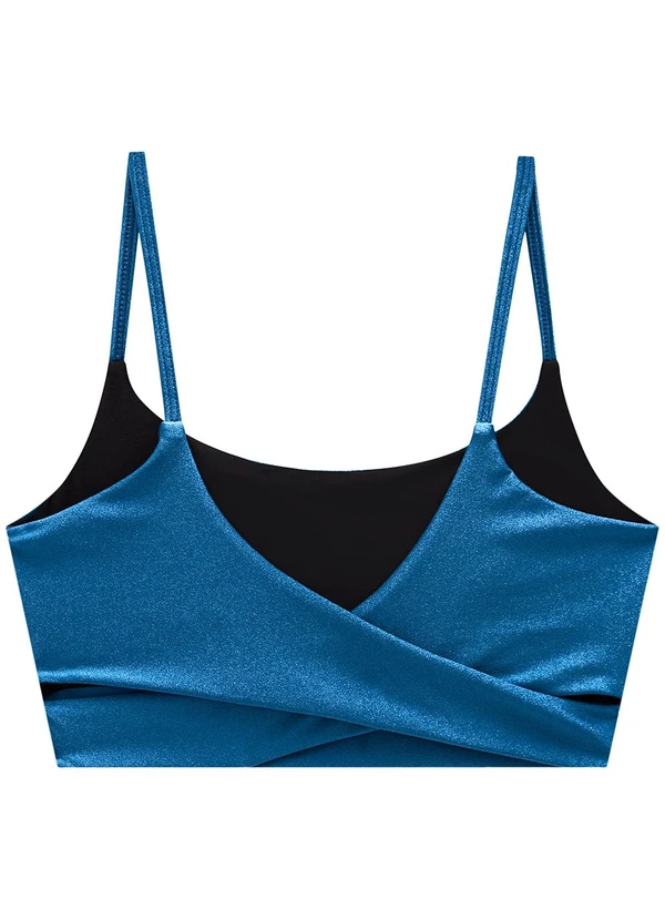 Enfim - Top Azul Regata Cut Out Malha Uv 3