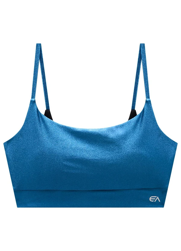 Enfim - Top Azul Regata Cut Out Malha Uv 4