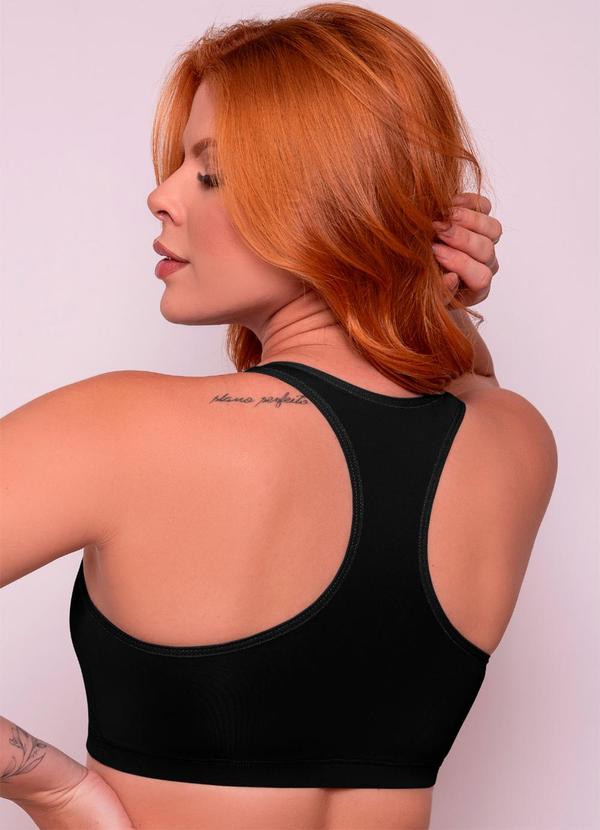 Dukali - Top Bojo Removivel Poliamida Nadador Preto