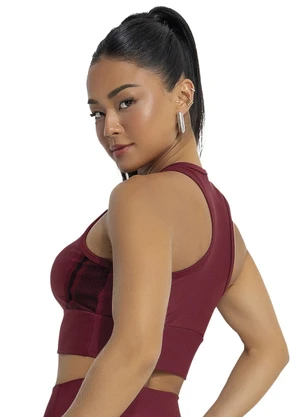 Jancris - Top Bordô em Malha com Elastano - JANCRIS