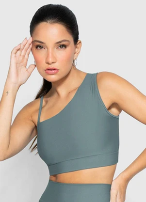 Enfim - Top Cinza Azulado Regata Strappy Dry - ENFIM