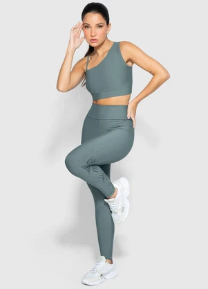 Enfim - Top Cinza Azulado Regata Strappy Dry - ENFIM
