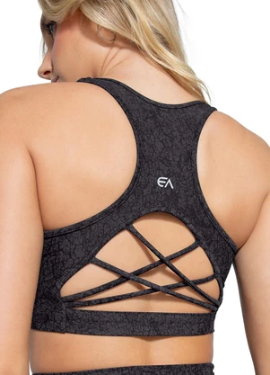 Enfim - Top Cinza Chumbo Nadador Strappy Uv - ENFIM