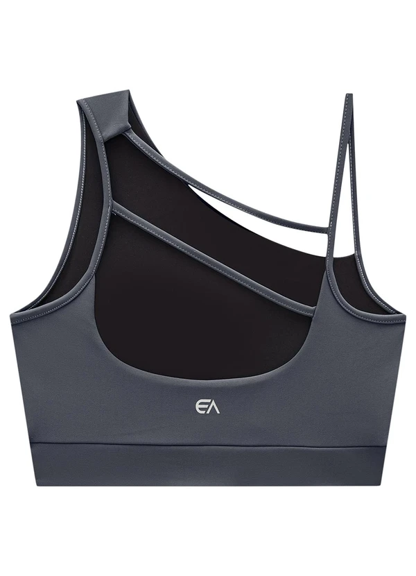 Enfim - Top Cinza Chumbo Regata Strappy Dry 2