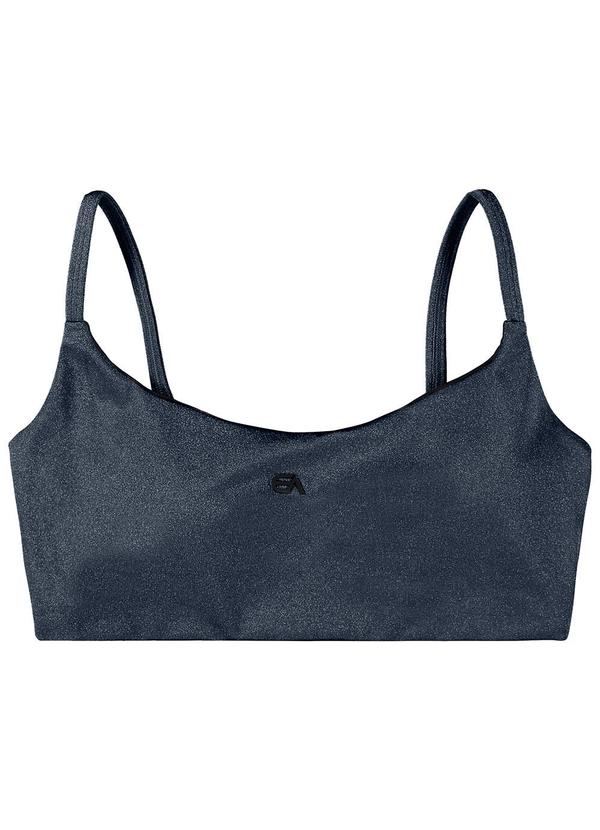 Enfim - Top Cinza Grafite Regata Malha Uv