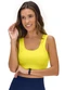Zee Rucci - Top com Bojo Removível sem Costura Rosa - variação: Amarelo
