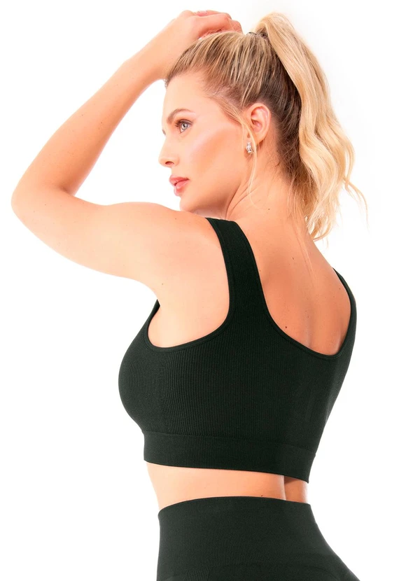 Zee Rucci - Top com Bojo Removível sem Costura Preto 2