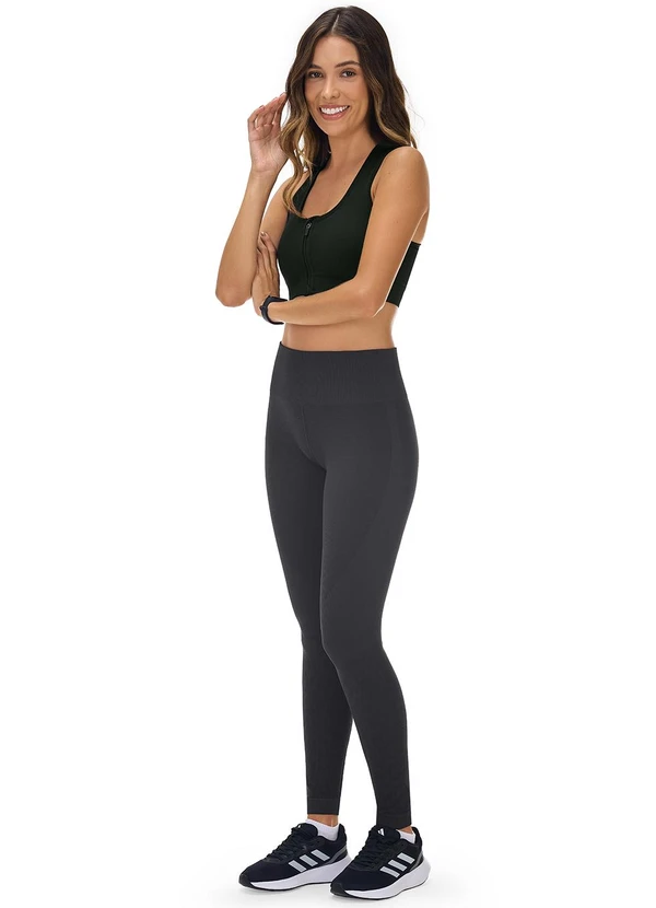 Zee Rucci - Top com Zíper e Bojo Removível sem Costura Preto 3