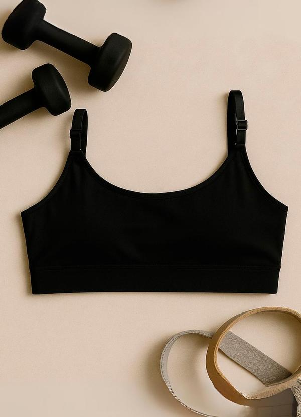 Dukali - Top Confort Poliamida Bojo Removível Preto 4