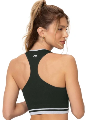 Zee Rucci - Top Costas Nadador Bojo Removível Jacquard Preto - ZEE RUCCI