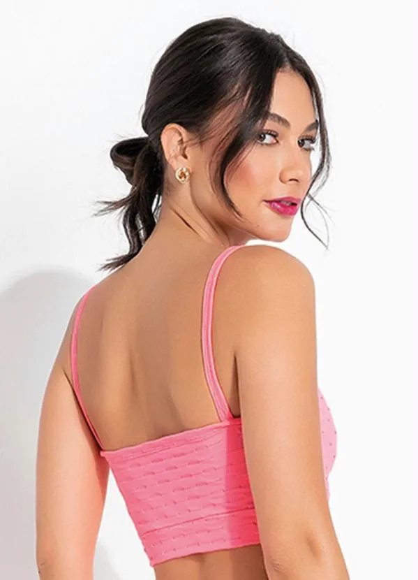 Alma Dolce - Top de Alças Rosa Neon 2