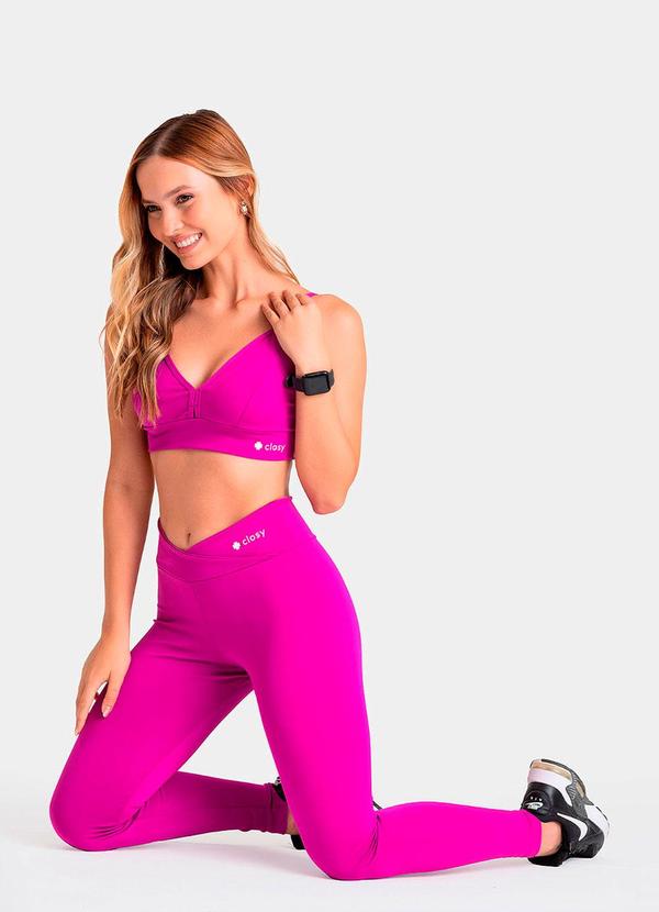 Closy - Top Decote V Reflexo Fúcsia 3