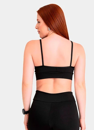 Closy - Top Decote V Reflexo Preto - CLOSY