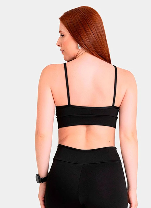 Closy - Top Decote V Reflexo Preto 2