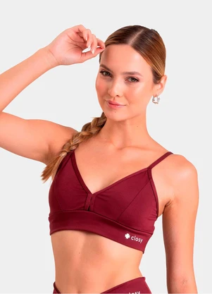 Closy - Top Decote V Reflexo Rubro - CLOSY