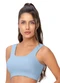 Zee Rucci - Top Efeito Ribana com Bojo Removível Verde - variação: Azul Celeste