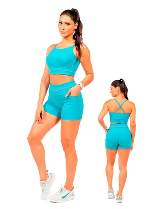 Cobertura - Top em Suplex Feminino Azul - COBERTURA