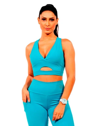 Cobertura - Top em Suplex Feminino Azul - COBERTURA