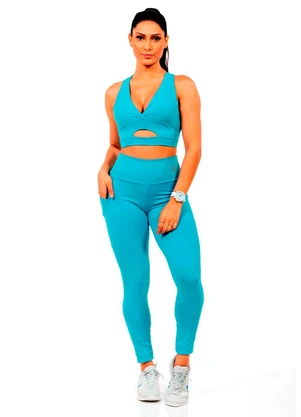 Cobertura - Top em Suplex Feminino Azul - COBERTURA