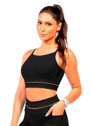 Cobertura - Top em Suplex Feminino Preto - COBERTURA